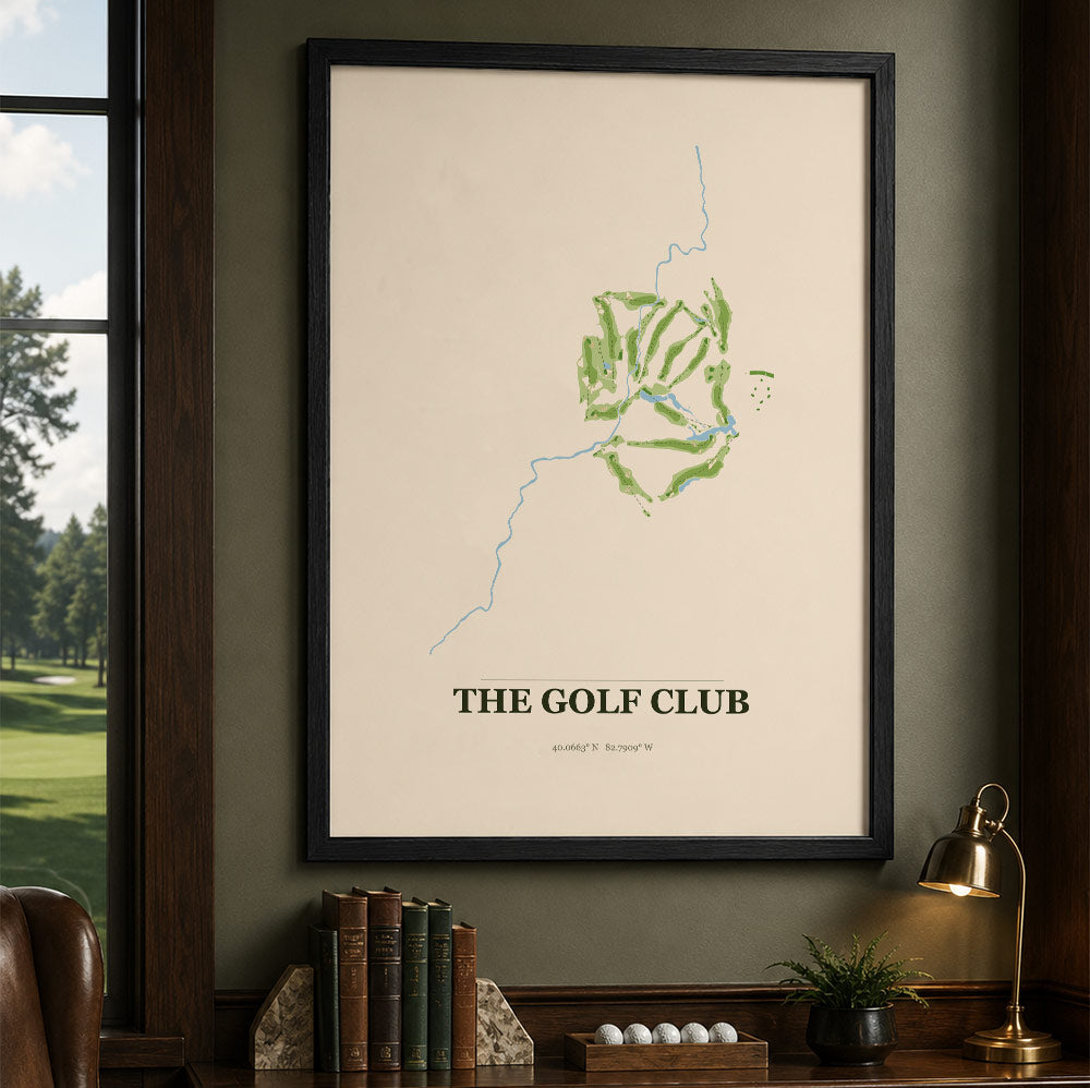 The Golf Course Map Print Poster | Montana USA Golf Wall Art