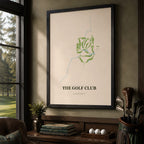The Golf Course Map Print Poster | Montana USA Golf Wall Art