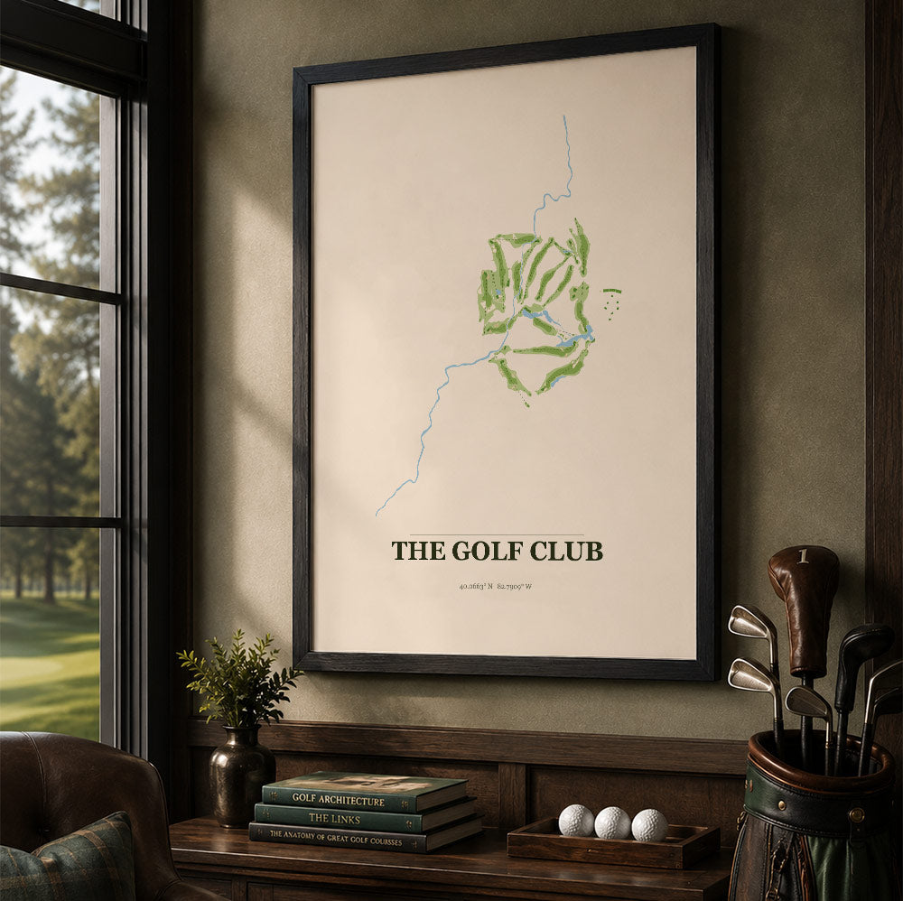 The Golf Course Map Print Poster | Montana USA Golf Wall Art
