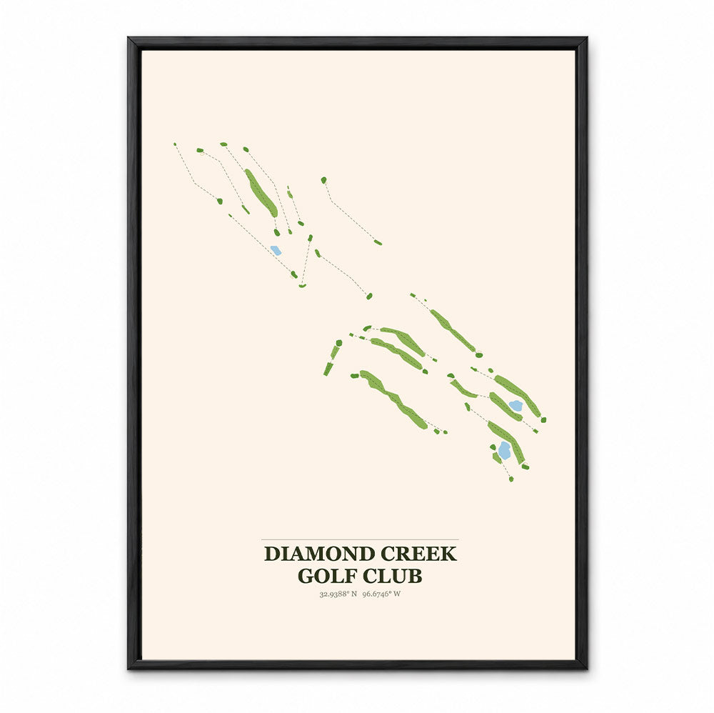 Diamond Creek course map in North Carolina USA