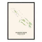 Diamond Creek course map in North Carolina USA