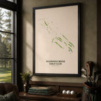 Diamond Creek Golf Course Map Print Poster | North Carolina USA Golf Wall Art