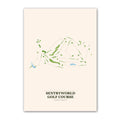 SentryWorld golf course map print poster, Wisconsin USA golf wall art