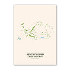 SentryWorld golf course map print poster, Wisconsin USA golf wall art