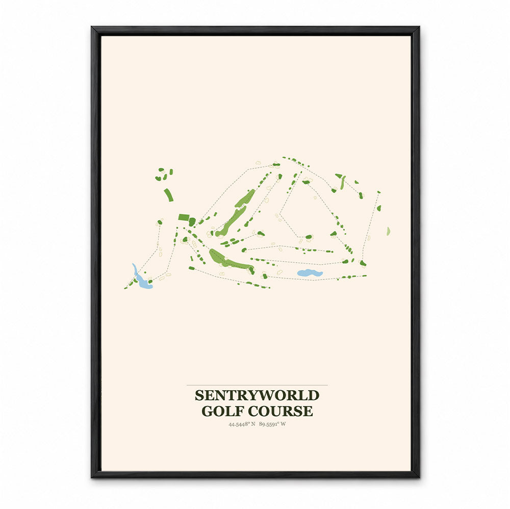 SentryWorld course map in Wisconsin USA