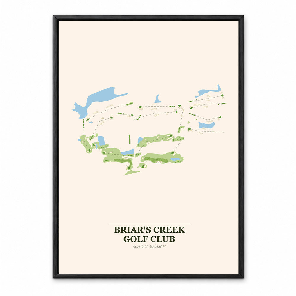Briar's Creek course map in South Carolina USA