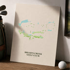 Briar's Creek Golf Course Map Print Poster | South Carolina USA Golf Wall Art
