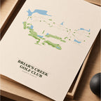 Briar's Creek Golf Course Map Print Poster | South Carolina USA Golf Wall Art