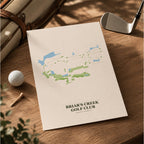 Briar's Creek Golf Course Map Print Poster | South Carolina USA Golf Wall Art