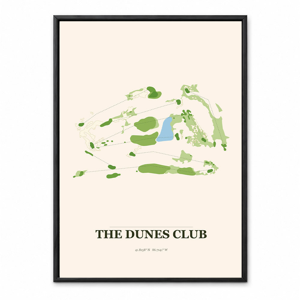 The Dunes Club course map in Michigan USA
