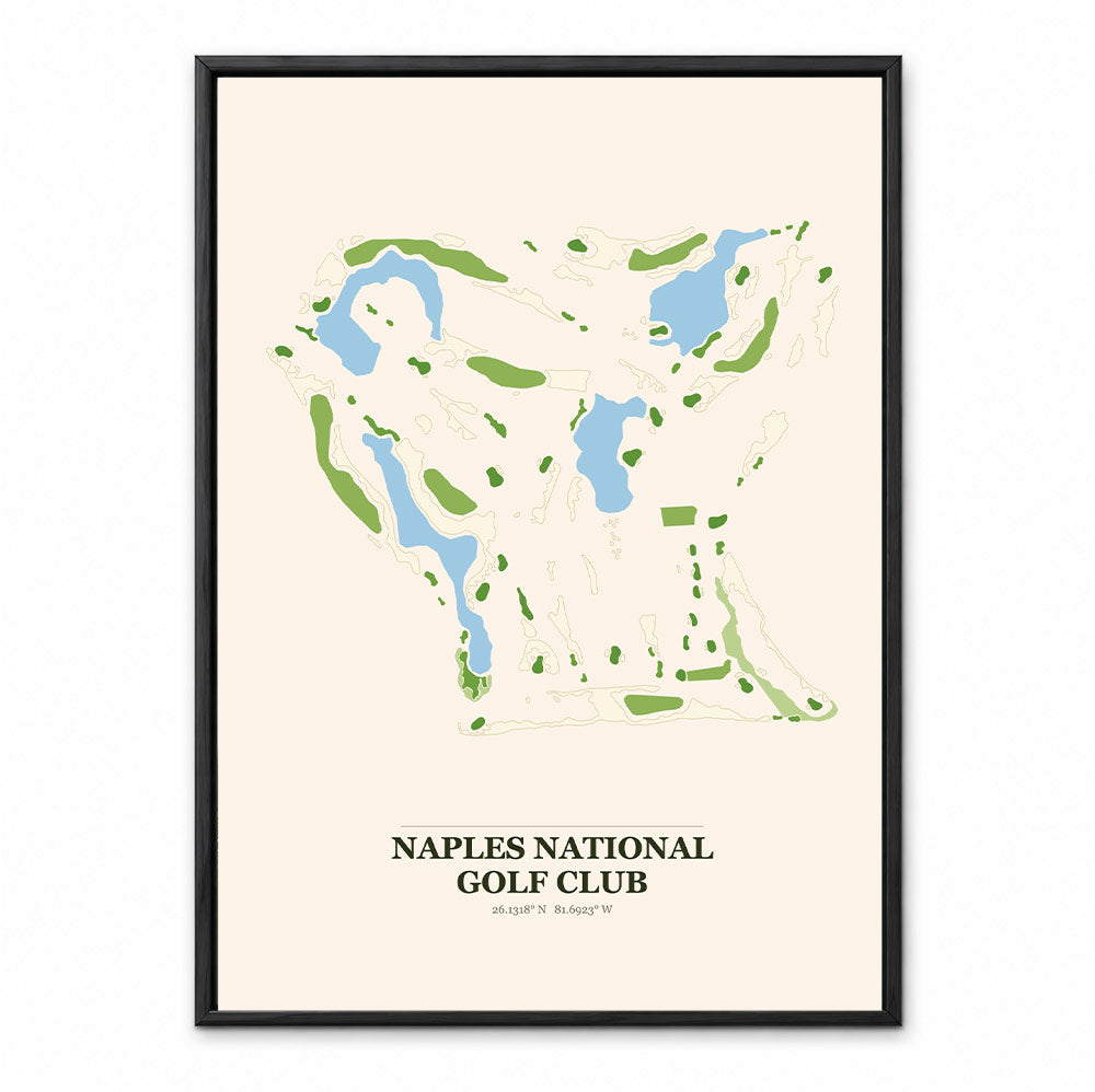 Naples National course map in Florida USA
