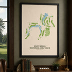 Flint Hills National Golf Course Map Print Poster | Kansas USA Golf Wall Art