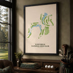 Flint Hills National Golf Course Map Print Poster | Kansas USA Golf Wall Art