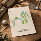 Flint Hills National Golf Course Map Print Poster | Kansas USA Golf Wall Art