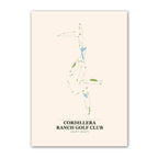 Cordillera Ranch golf course map print poster, Texas USA golf wall art