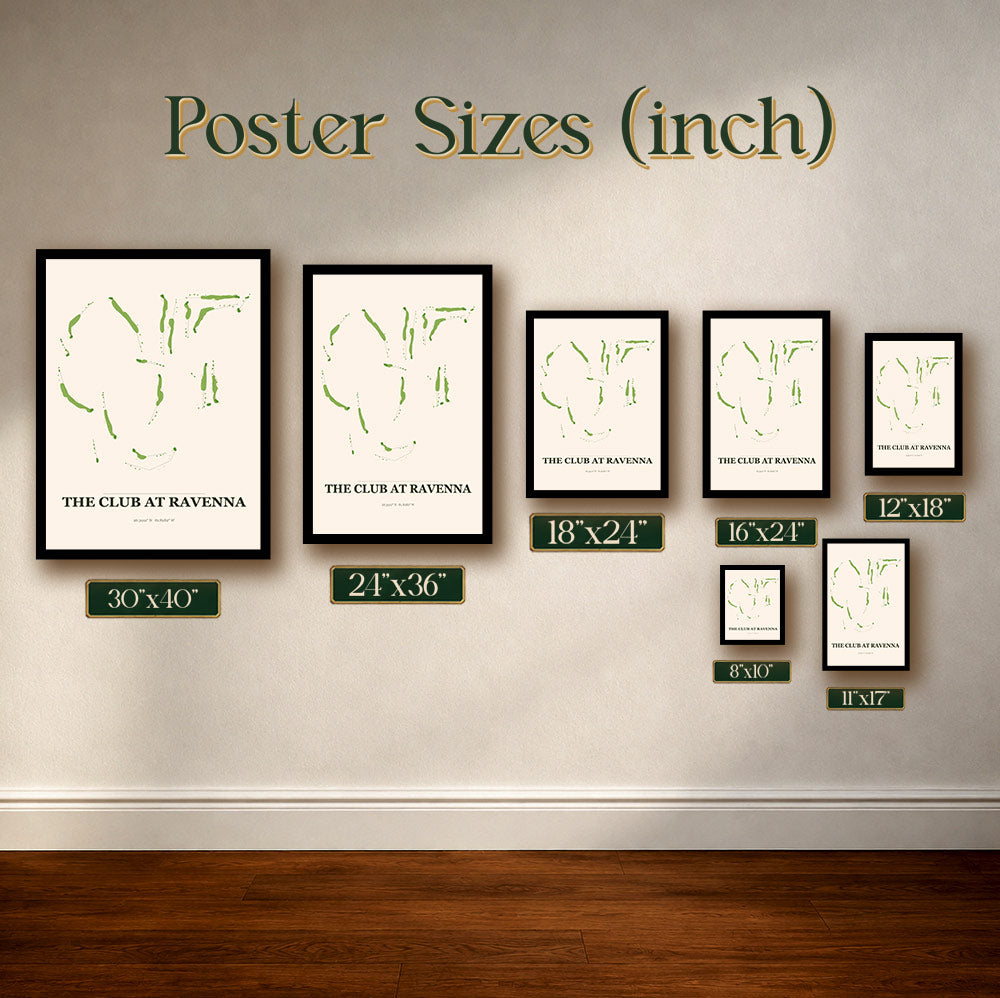 The Club at Ravenna Golf Course Map Print Poster | Florida USA Golf Wall Art