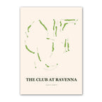 The Club at Ravenna golf course map print poster, Florida USA golf wall art