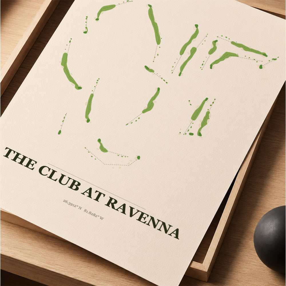 The Club at Ravenna Golf Course Map Print Poster | Florida USA Golf Wall Art