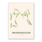 The Estancia Club golf course map print poster, Arizona USA golf wall art