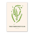 The Farm golf course map print poster, North Carolina USA golf wall art
