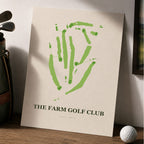 The Farm Golf Course Map Print Poster | North Carolina USA Golf Wall Art