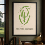The Farm Golf Course Map Print Poster | North Carolina USA Golf Wall Art