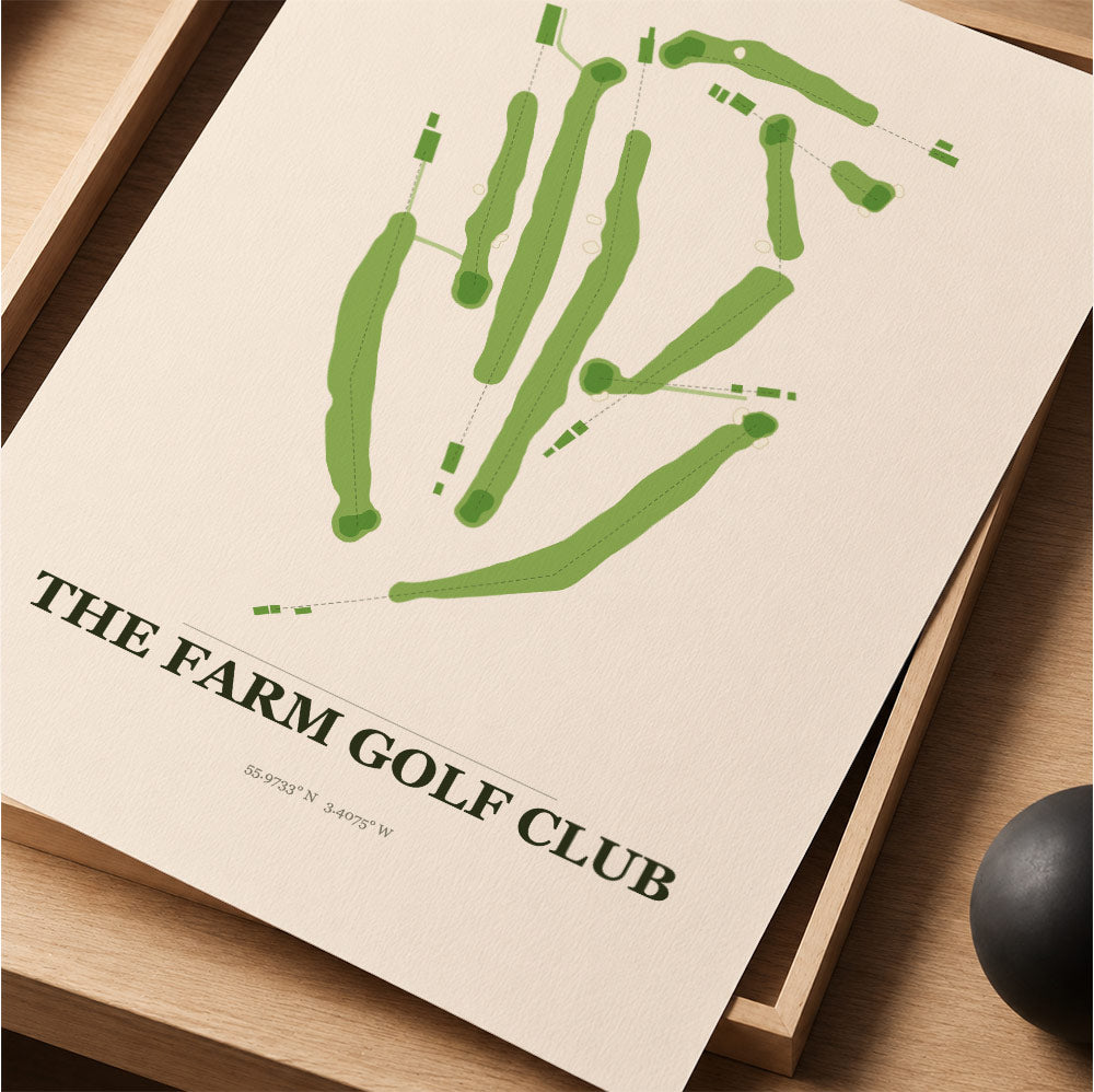 The Farm Golf Course Map Print Poster | North Carolina USA Golf Wall Art