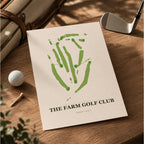 The Farm Golf Course Map Print Poster | North Carolina USA Golf Wall Art