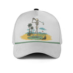Retro Skeleton Tropical Golf Rope Hat - Funny Golf Gift for Golfers