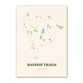 Bandon Trails golf course map print poster, Oregon USA golf wall art