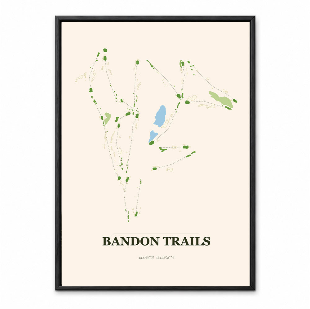 Bandon Trails course map in Oregon USA