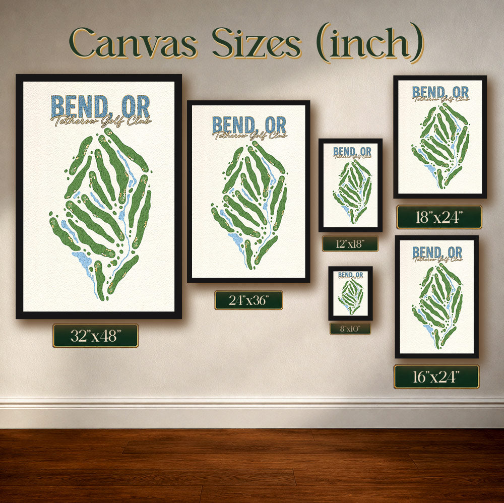 Bend, or Golf Course Map Print Poster | Oregon USA Golf Wall Art