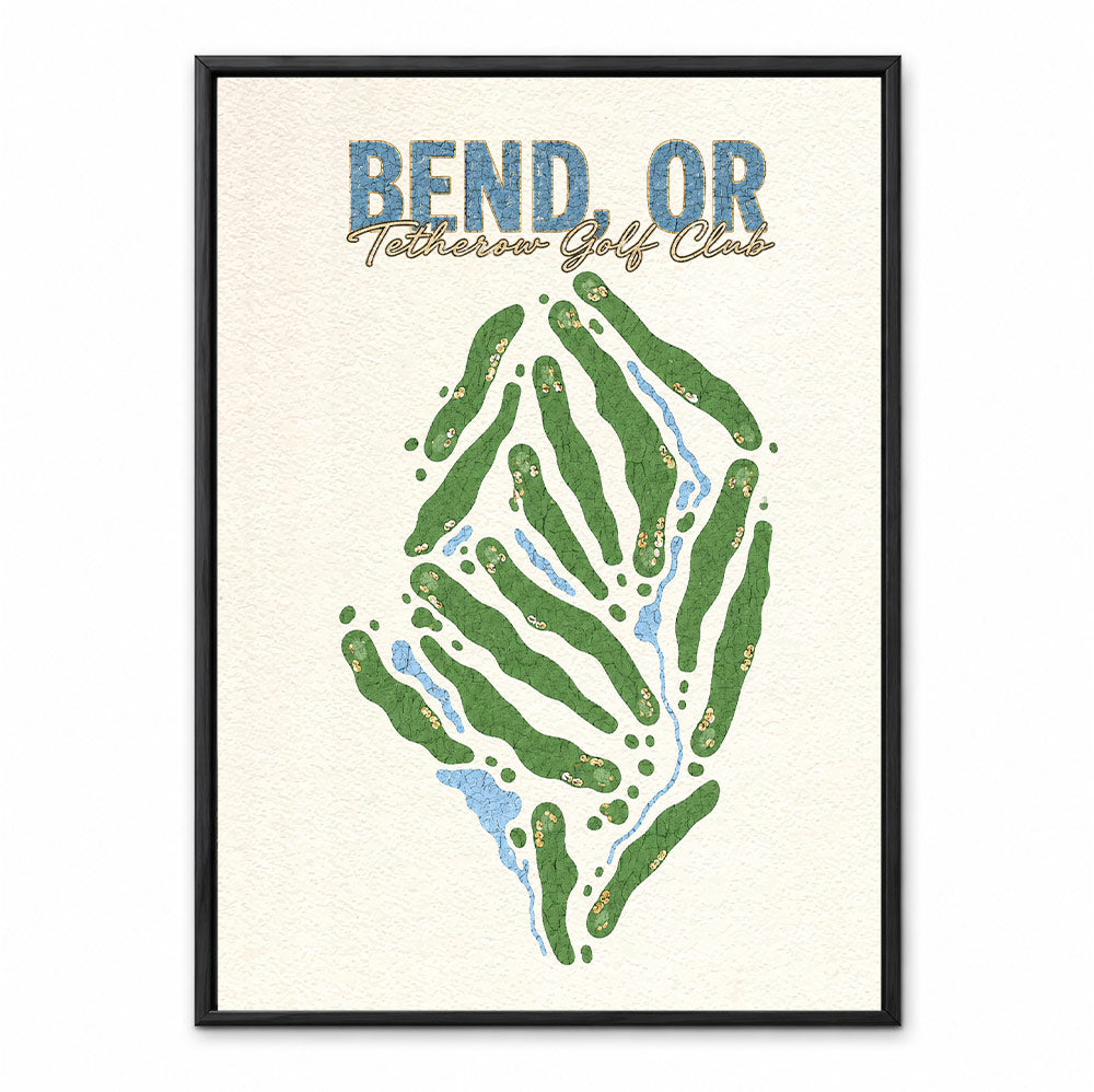 Bend, or course map in Oregon USA