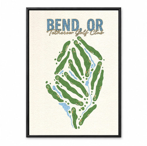 Bend, or course map in Oregon USA