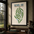 Bend, or Golf Course Map Print Poster | Oregon USA Golf Wall Art