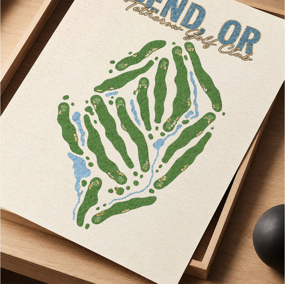 Bend, or Golf Course Map Print Poster | Oregon USA Golf Wall Art