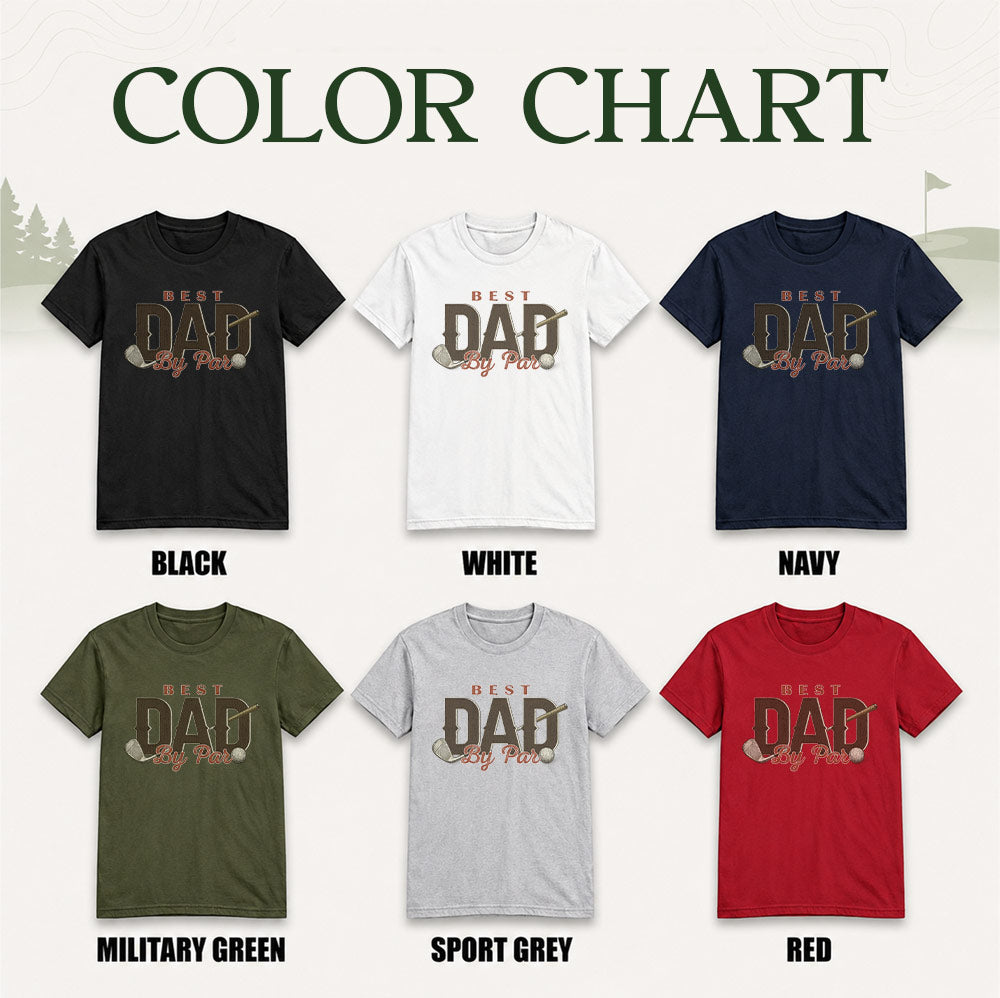 Vintage Best Dad By Par Golf Unisex T-Shirt - Retro Father Golfing Graphic Tee