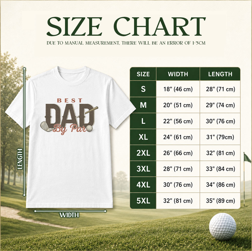Vintage Best Dad By Par Golf Unisex T-Shirt - Retro Father Golfing Graphic Tee