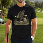 Funny Bigfoot Golf Unisex T-Shirt - Sasquatch Golfer Graphic Tee