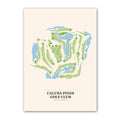 Calusa Pines golf course map print poster, Florida USA golf wall art