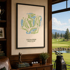 Calusa Pines Golf Course Map Print Poster | Florida USA Golf Wall Art