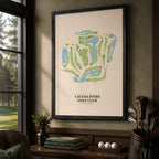 Calusa Pines Golf Course Map Print Poster | Florida USA Golf Wall Art