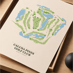 Calusa Pines Golf Course Map Print Poster | Florida USA Golf Wall Art