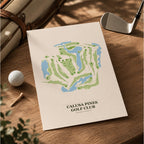 Calusa Pines Golf Course Map Print Poster | Florida USA Golf Wall Art