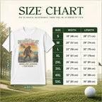 Funny Not All Who Wander Are Lost Disc Golfing Bigfoot Unisex T-Shirt - Sasquatch Golfer Graphic Tee