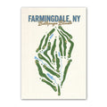Farmingdale,ny golf course map print poster, New York USA golf wall art