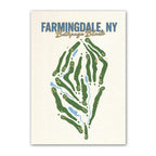 Farmingdale,ny golf course map print poster, New York USA golf wall art