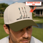 Personalized Best Dad By Par Golf Hat - Funny Golf Gift for Golfers