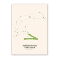 Forest Dunes golf course map print poster, Michigan USA golf wall art