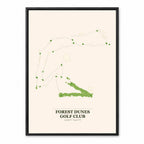 Forest Dunes course map in Michigan USA